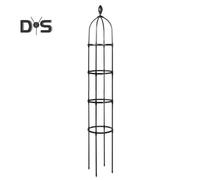 (as the picture, 32cm Four Layer) Metal Plant Trellis Garden Obelisk Trellis Climbing Plants Support Frame Easy Assembly Vertical Cage Trellis for Climbing Vines And Flowers Yard Art
