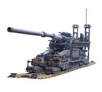 (as the picture) 3846+PCS KAZI German 800MM ‘Dora' Train Gun Military Artillery Building Blocks Boy Assembled Toys Parent-child Model Tank Series