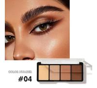 (as the picture, 4#) 4-Color Eyeshadow Palette Earth Color Pearl Matte Glossy Eyeshadow Palette Highly Pigmented Eyeshadow Daily Eye Makeup