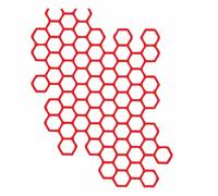 (as the picture, 4) Honeycomb Hexagon Pattern Car Sticker, Self Adhesive Pvc Decals For Car/truck Motorbike Side Stickers