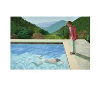 (as the picture, 40cm×50cm NoFrame) David Hockney Portrait Oil Painting Poster And Printmaking Living Room