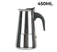 (as the picture, 450ml) Moka Coffee Maker Coffee Maker Pot Mocha Espresso Latte Stovetop Filter Coffee Pot for Kitchen 2/4/6/9 Cups Stainless Steel
