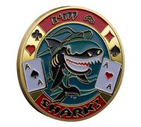 (as the picture, 5) Poker Card Guards Coins Collectibles Table Game Poker Card Protectors Metal Poker Chip Coins Poker Accessories