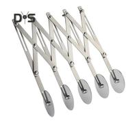 (as the picture, 5) Stainless Steel Pizza Cutter Wheel Professional Adjustable Width Cookie Pastry Cutter Dough Divider for Home Kitchen Restaurant Baking School