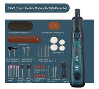 (as the picture, 50pcs/set) High Speed Cordless Electric Grinder Drill Set 3.6V Mini Powerful Engraving Pen Rechargeable Battery Electric Rotary Carve Tool