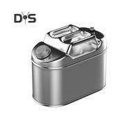 (as the picture, 5L) 5L/10L Metal Fuel Container Stainless Steel Gas Can with Handle Leak-Proof Fuel Tank for Trucks Cars Motorcycle Equipment