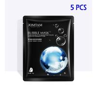 (as the picture, 5PCS) Black Sea Salt Purifying Moisturizing Bubble Face Mask Refreshing and Improving Dryness Mask Gentle Facial Care