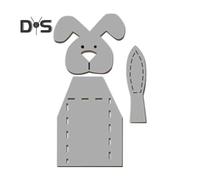 (as the picture, 6inch) Easter Basket Template Reusable Acrylic Rabbit Template Bunny Bag DIY Template for Making Easter Basket Easter Egg Hunt