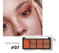 (as the picture, 7#) 4-Color Eyeshadow Palette Earth Color Pearl Matte Glossy Eyeshadow Palette Highly Pigmented Eyeshadow Daily Eye Makeup