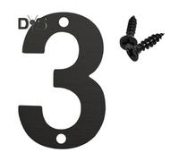 (as the picture, 7.5cm D) Stainless Steel House Number 0-9 Apartment Farmhouse High Visibility Outside Front Door Enhance Mailbox Number Floating Address Number Decoration