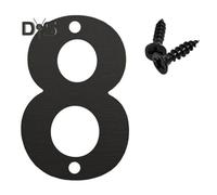 (as the picture, 7.5cm I) Stainless Steel House Number 0-9 Apartment Farmhouse High Visibility Outside Front Door Enhance Mailbox Number Floating Address Number Decoration