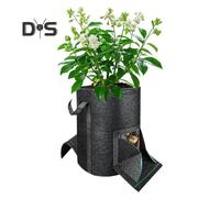 (as the picture, 7 Gallon) 7/15 Gallon Potato Grow Bag with Pull-Down Harvest Window Non-woven Fabric Planting Bag Breathable Growing Bag with Visible Window for Carrots