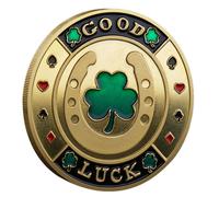 (as the picture, 7) Poker Card Guards Coins Collectibles Table Game Poker Card Protectors Metal Poker Chip Coins Poker Accessories