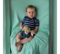(as the picture, 75CM) 50/75cm Liam Reborn Baby Dolls Soft Cloth Body Simulation Doll Realistic 3D Painted Skin Visible Veins Blood Vessel Cosplay Boy Or Girl Baby Doll Toys