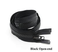 (as the picture, 80cm) 8# 15/20/70/80/90/100/120/150/200/300/400/500 Cm Resin Zipper Open-end/close-end Auto Lock Tent for Sewing Zippers