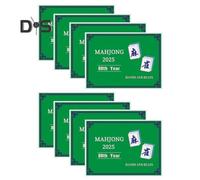 (as the picture, 8pcs) 1/2/4/8/10Pcs 2025 Mahjong Score Card Mahjong League Official Standard Hands And Rules Mah Jongg Paper Scorecard Mahjong Instruction Card