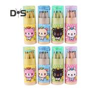 (as the picture, 8pcs) 8/16Pcs Mini Colored Pencils Portable Colored Pencil Kit with Sharpener Pre-Sharpened Party Fillers Set
