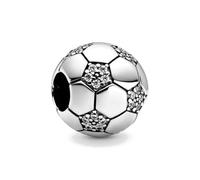 (as the picture) 925 Sterling Silver Sparkling Football Skateboard Volleyball Charm Bead Fit Original Fashion Bracelet Diy Jewelry For Women Gift