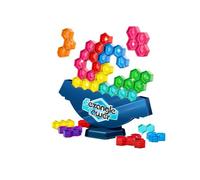 (as the picture, A) 1 Set Blocks Stacking Balance Tower Toy Educational Parent-children Interactive Fine Motor Skills Focus Training Toddlers Hexagon Block Puzzle
