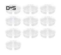 (as the picture, A 10 pcs) 5/10/15/25Pcs Seasoning Box Disposable And Reusable Leak-Proof Lid Double Compartment Condiment Container for Condiment Dip Sauce Sampling And Travel