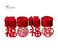 (as the picture, A) 120 Pcs Chinese New Year Stickers Non-Adhesive Blessing Character Decal Lunar New Year Wishing Stickers for Spring Festival Door Decor