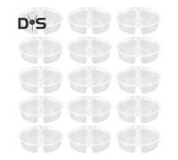 (as the picture, A 15pcs) 5/10/15/25Pcs Seasoning Box Disposable And Reusable Leak-Proof Lid Double Compartment Condiment Container for Condiment Dip Sauce Sampling And Travel