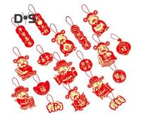 (as the picture, A) 18 Pcs 2025 New Year Hanging Pendants The Year of Snake Auspicious Snake Pendant Best Fortune Tassel Tree Window Car Decoration Pendant