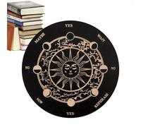 (as the picture, A) 1pc 2d Flat Wood Ouija Boards - 20cm Wood En Witch Divination Board Witch Crafts Supplies Fortune Telling Toys Decision Making Pendulum Witch Altar