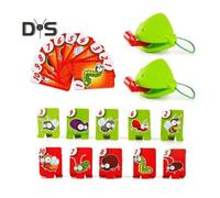 (as the picture, A) 2/4 Sets Sticking-Out Tongue Frog Face Guard Toy Licking Animal Chameleon Lizard Tongue Game 2/4 Players Board Game Toddler Boys Girls Gift