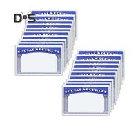 (as the picture, A 20PCS) 10/20 Pcs Social Security Card Sleeves Transparent Medicare Card Protector Water Resistant Clear PVC Card Holder for ID Debit Credit Card