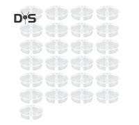 (as the picture, A 25 pcs) 5/10/15/25Pcs Seasoning Box Disposable And Reusable Leak-Proof Lid Double Compartment Condiment Container for Condiment Dip Sauce Sampling And Travel