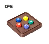 (as the picture, A) 5Pcs 3D Printed Stone Catching Game Hand-Eye Coordination Training Kids Adults Korean Traditional Jacks Stone Colorful Five Pebble Grabbing Toy
