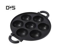 (as the picture, A) 7 Hole Cooking Cake Pan Smooth Omelette Pan Non-Stick Frying Pan for Octopus Balls Breakfast Omelette Maker