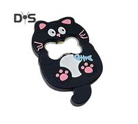 (as the picture, A) Beer Bottle Opener Magnet Cute Animal Cat Dog Panda Shape Bottle Cap Opener Fun Kitchen Gadget Practical Bar Accessory