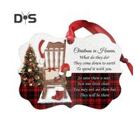 (as the picture, A) Christmas Jesus Nativity True Story Ornament Xmas Tree Hanging Decoration 2D Flat Acrylic Pendant for Christmas New Year Celebrations