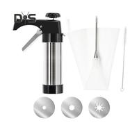 (as the picture, A) Churro Maker Machine with Piping Piping Tips And Bag Stainless Steel Easy to Fill Fritters Making Kit with Cleaning Brush for Making Churro