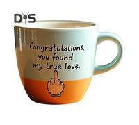 (as the picture, A) Cruel Facts Coffee Mug Unapologetically Bold Middle Finger Ceramic Water Cup Reading Enthusiast Cup Sassy Coffee Mug