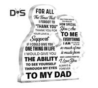 (as the picture, A) Family Love Acrylic Ornament Father Mother Child Silhouettes Ornament Desktop Freestanding Acrylic Block for Home Office Decor Valentine's Day