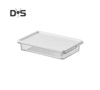 (as the picture, A) Food Preservation Box Stackable Freezer Fridge Organizer with Lid Anti-Frost Reusable Food Containers for Meal Prep Week Herb Storage