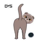 (as the picture, A) Funny Cat Hook Coat Hanger Strong Load-bearing Easy Installation Kitty Butt Coat Hook Towel Rack Creative Storage Rack