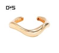 (as the picture, A) Gold Silver Bangle Bracelets Hiphop Wide Cuff Bangle Bracelet Irregular Wave Armband Jewelry for Women And Men