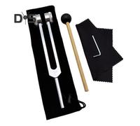 (as the picture, A) Healing Tuning Forks C 128/C 256 Music Therapy Instruments Aluminum Alloy Tuning Fork with Hammer for Meditation Chakra Healing Yoga