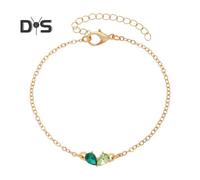 (as the picture, A) Heart Bracelets for Women Handmade Faux Diamond Color-blocking Heart Bracelet Friendship Jewelry Gift for Girls Ladies