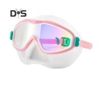 (as the picture, A) Kids Swim Goggles with Nose Cover Anti-Fog UV Protection Diving Face Guard Wide-Angle Lens No Leak Pool Goggles for Kids Age 3-15