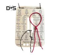 (as the picture, A) Learn Knot Training Board 16 Knots Tying Practice Wooden Board Beginner Reefs Square Knots Hands-On Learning Board Outdoor Camping Lovers Gift