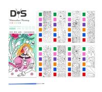 (as the picture, A) Mini Watercolor Paint Pad Adults Kids Educational Coloring Workbook Drawing Book Vibrant Color Painting Book