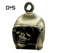 (as the picture, A) Motorcycle Gremlin Bell Metal Skull Guardian Bell Biker Luck Bell Gremlin Bell Hook for Motorcycle Keychain Bicycle
