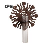 (as the picture, A) Plant Propagation Station Wall-mounted Plant Cutting Holder Wooden Sun Moon Base with Clear Tube for Hydroponics Home Office Decor