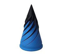 (as the picture, A) Pyramid Passthrough Sculpture Spiral Cone Fidget Toy Interactive Stress Relief Spiral Design Optical Illusion Toy for Focus Relaxation Office Desk