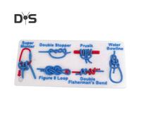 (as the picture, A) Rescue Knotted Rope Reference Card with Hanging Hole 6 Common Knots Guide for Outdoor Travel Camping Emergency Knot Reference Card